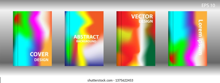 Gradient mesh abstract background. Blurred bright colors mesh background. Trendy creative vector. Intense blank Holographic spectrum gradient for cover - Vector 