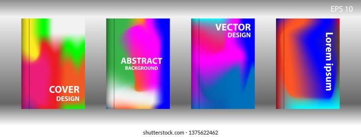 Gradient mesh abstract background. Blurred bright colors mesh background. Trendy creative vector. Intense blank Holographic spectrum gradient for cover - Vector 