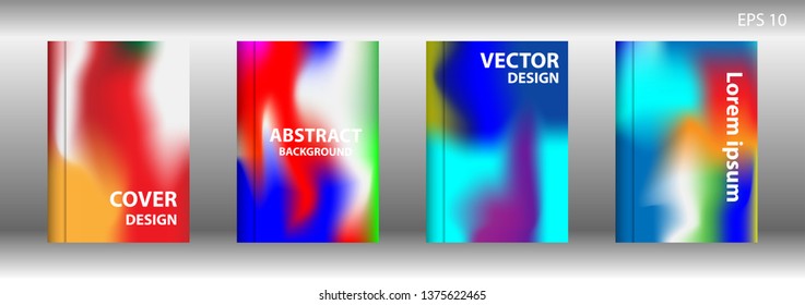 Gradient mesh abstract background. Blurred bright colors mesh background. Trendy creative vector. Intense blank Holographic spectrum gradient for cover - Vector 