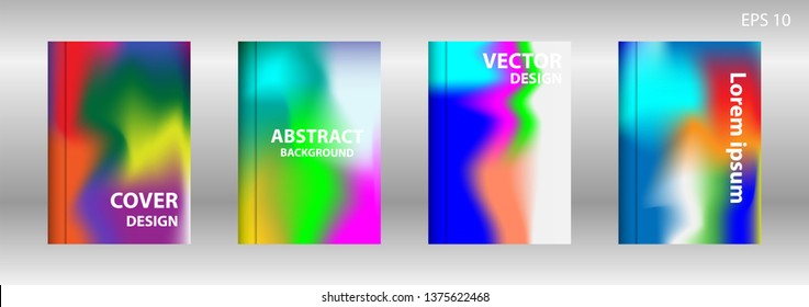 Gradient mesh abstract background. Blurred bright colors mesh background. Trendy creative vector. Intense blank Holographic spectrum gradient for cover - Vector 