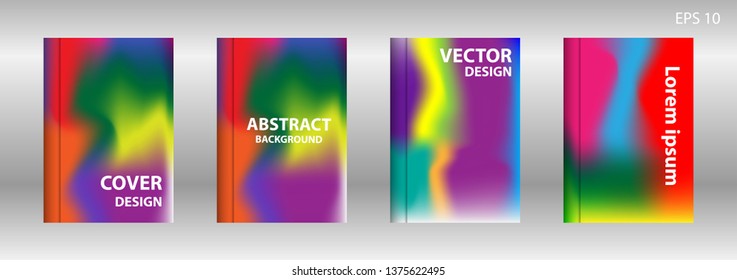 Gradient mesh abstract background. Blurred bright colors mesh background. Trendy creative vector. Intense blank Holographic spectrum gradient for cover - Vector 