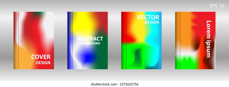 Gradient mesh abstract background. Blurred bright colors mesh background. Trendy creative vector. Intense blank Holographic spectrum gradient for cover - Vector 