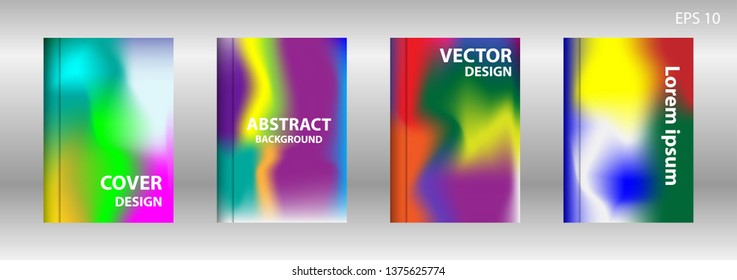 Gradient mesh abstract background. Blurred bright colors mesh background. Trendy creative vector. Intense blank Holographic spectrum gradient for cover - Vector 