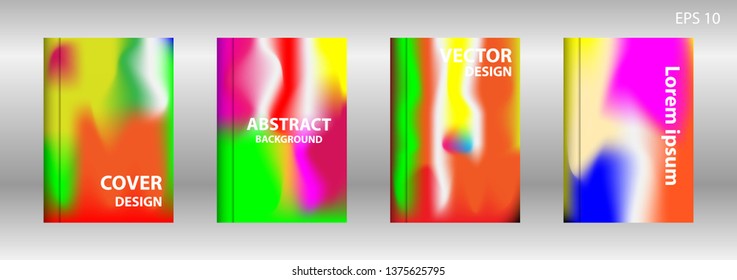 Gradient mesh abstract background. Blurred bright colors mesh background. Trendy creative vector. Intense blank Holographic spectrum gradient for cover - Vector 