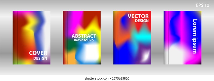 Gradient mesh abstract background. Blurred bright colors mesh background. Trendy creative vector. Intense blank Holographic spectrum gradient for cover - Vector 
