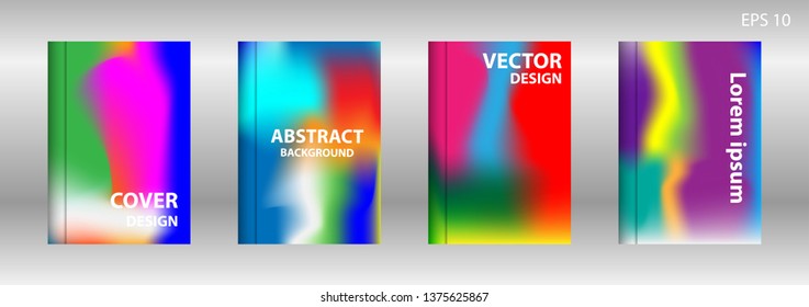 Gradient mesh abstract background. Blurred bright colors mesh background. Trendy creative vector. Intense blank Holographic spectrum gradient for cover - Vector 