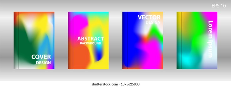 Gradient mesh abstract background. Blurred bright colors mesh background. Trendy creative vector. Intense blank Holographic spectrum gradient for cover - Vector 