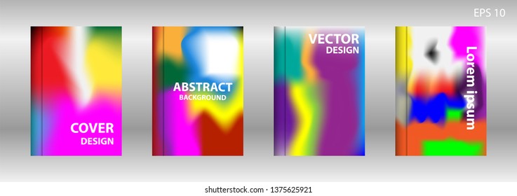 Gradient mesh abstract background. Blurred bright colors mesh background. Trendy creative vector. Intense blank Holographic spectrum gradient for cover - Vector 