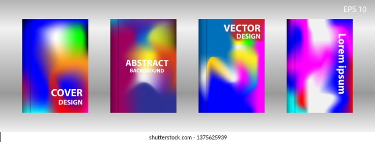 Gradient mesh abstract background. Blurred bright colors mesh background. Trendy creative vector. Intense blank Holographic spectrum gradient for cover - Vector 
