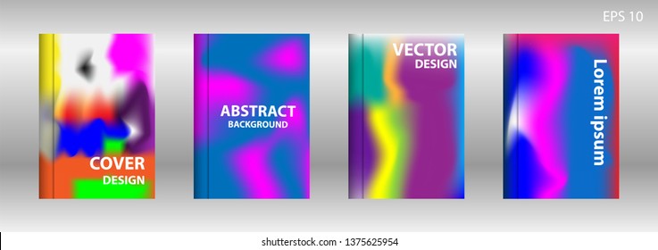 Gradient mesh abstract background. Blurred bright colors mesh background. Trendy creative vector. Intense blank Holographic spectrum gradient for cover - Vector 