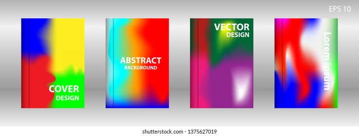 Gradient mesh abstract background. Blurred bright colors mesh background. Trendy creative vector. Intense blank Holographic spectrum gradient for cover - Vector 