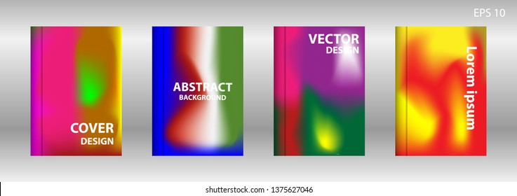 Gradient mesh abstract background. Blurred bright colors mesh background. Trendy creative vector. Intense blank Holographic spectrum gradient for cover - Vector 