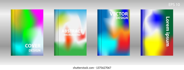 Gradient mesh abstract background. Blurred bright colors mesh background. Trendy creative vector. Intense blank Holographic spectrum gradient for cover - Vector 