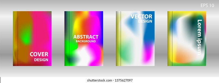 Gradient mesh abstract background. Blurred bright colors mesh background. Trendy creative vector. Intense blank Holographic spectrum gradient for cover - Vector 