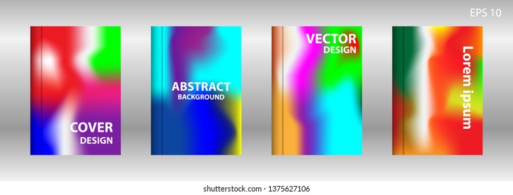 Gradient mesh abstract background. Blurred bright colors mesh background. Trendy creative vector. Intense blank Holographic spectrum gradient for cover - Vector 