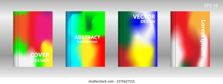 Gradient mesh abstract background. Blurred bright colors mesh background. Trendy creative vector. Intense blank Holographic spectrum gradient for cover - Vector 