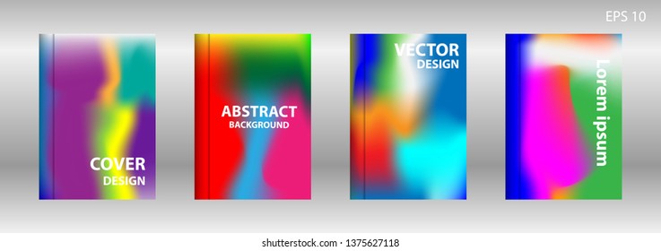 Gradient mesh abstract background. Blurred bright colors mesh background. Trendy creative vector. Intense blank Holographic spectrum gradient for cover - Vector 