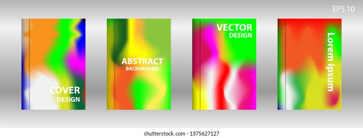 Gradient mesh abstract background. Blurred bright colors mesh background. Trendy creative vector. Intense blank Holographic spectrum gradient for cover - Vector 