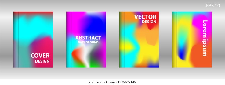 Gradient mesh abstract background. Blurred bright colors mesh background. Trendy creative vector. Intense blank Holographic spectrum gradient for cover - Vector 