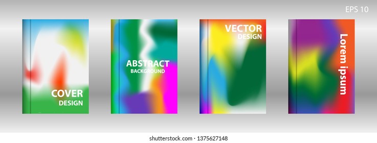 Gradient mesh abstract background. Blurred bright colors mesh background. Trendy creative vector. Intense blank Holographic spectrum gradient for cover - Vector 