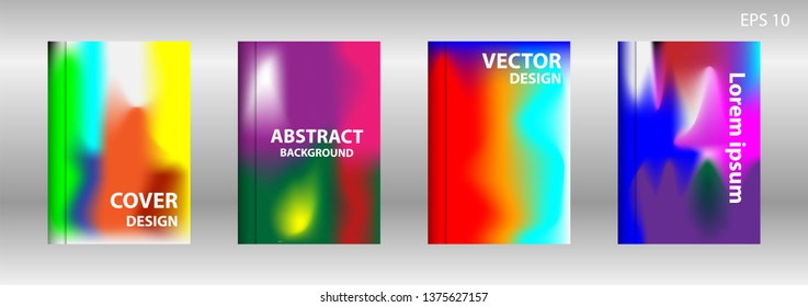 Gradient mesh abstract background. Blurred bright colors mesh background. Trendy creative vector. Intense blank Holographic spectrum gradient for cover - Vector 