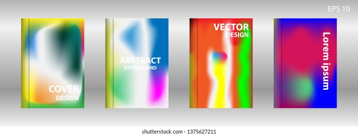 Gradient mesh abstract background. Blurred bright colors mesh background. Trendy creative vector. Intense blank Holographic spectrum gradient for cover - Vector 