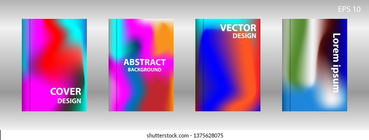 Gradient mesh abstract background. Blurred bright colors mesh background. Trendy creative vector. Intense blank Holographic spectrum gradient for cover - Vector 