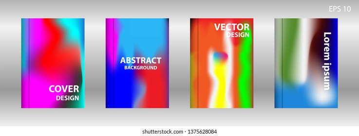 Gradient mesh abstract background. Blurred bright colors mesh background. Trendy creative vector. Intense blank Holographic spectrum gradient for cover - Vector 