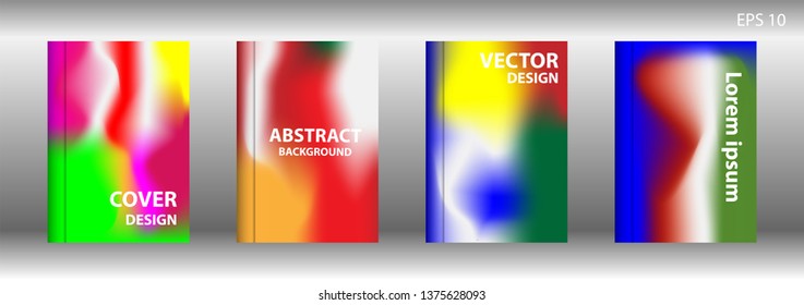 Gradient mesh abstract background. Blurred bright colors mesh background. Trendy creative vector. Intense blank Holographic spectrum gradient for cover - Vector 