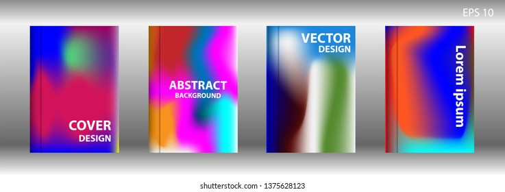 Gradient mesh abstract background. Blurred bright colors mesh background. Trendy creative vector. Intense blank Holographic spectrum gradient for cover - Vector 