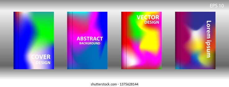Gradient mesh abstract background. Blurred bright colors mesh background. Trendy creative vector. Intense blank Holographic spectrum gradient for cover - Vector 