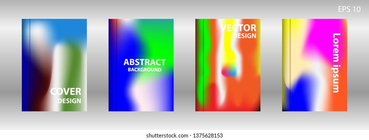 Gradient mesh abstract background. Blurred bright colors mesh background. Trendy creative vector. Intense blank Holographic spectrum gradient for cover - Vector 