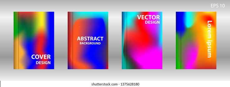 Gradient mesh abstract background. Blurred bright colors mesh background. Trendy creative vector. Intense blank Holographic spectrum gradient for cover - Vector 