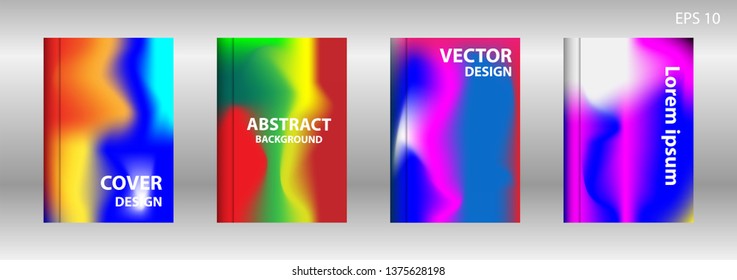 Gradient mesh abstract background. Blurred bright colors mesh background. Trendy creative vector. Intense blank Holographic spectrum gradient for cover - Vector 