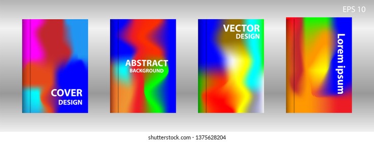 Gradient mesh abstract background. Blurred bright colors mesh background. Trendy creative vector. Intense blank Holographic spectrum gradient for cover - Vector 
