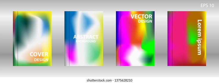 Gradient mesh abstract background. Blurred bright colors mesh background. Trendy creative vector. Intense blank Holographic spectrum gradient for cover - Vector 