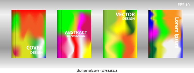 Gradient mesh abstract background. Blurred bright colors mesh background. Trendy creative vector. Intense blank Holographic spectrum gradient for cover - Vector 