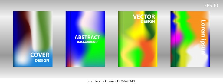 Gradient mesh abstract background. Blurred bright colors mesh background. Trendy creative vector. Intense blank Holographic spectrum gradient for cover - Vector 