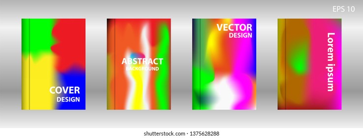 Gradient mesh abstract background. Blurred bright colors mesh background. Trendy creative vector. Intense blank Holographic spectrum gradient for cover - Vector 