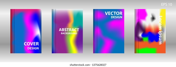 Gradient mesh abstract background. Blurred bright colors mesh background. Trendy creative vector. Intense blank Holographic spectrum gradient for cover - Vector 