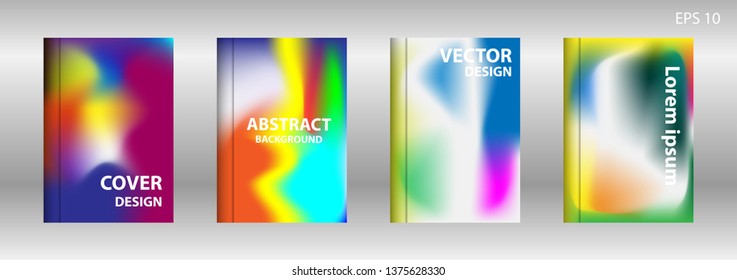 Gradient mesh abstract background. Blurred bright colors mesh background. Trendy creative vector. Intense blank Holographic spectrum gradient for cover - Vector 