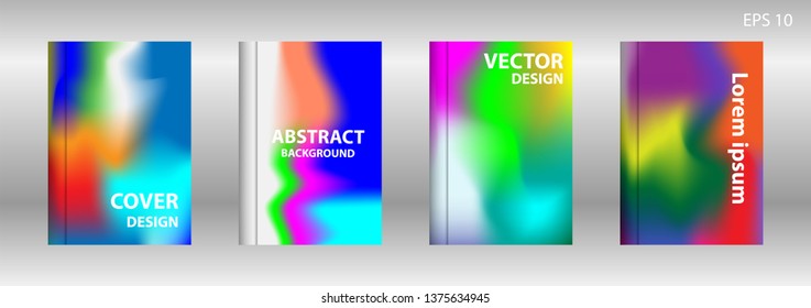 Gradient mesh abstract background. Blurred bright colors mesh background. Trendy creative vector. Intense blank Holographic spectrum gradient for cover - Vector 
