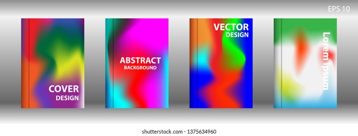 Gradient mesh abstract background. Blurred bright colors mesh background. Trendy creative vector. Intense blank Holographic spectrum gradient for cover - Vector 