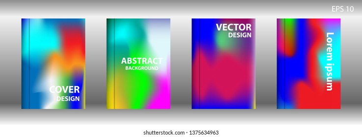 Gradient mesh abstract background. Blurred bright colors mesh background. Trendy creative vector. Intense blank Holographic spectrum gradient for cover - Vector 