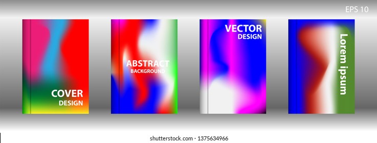 Gradient mesh abstract background. Blurred bright colors mesh background. Trendy creative vector. Intense blank Holographic spectrum gradient for cover - Vector 