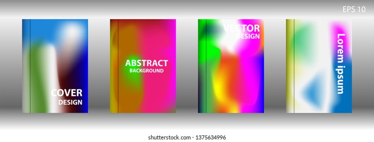 Gradient mesh abstract background. Blurred bright colors mesh background. Trendy creative vector. Intense blank Holographic spectrum gradient for cover - Vector 