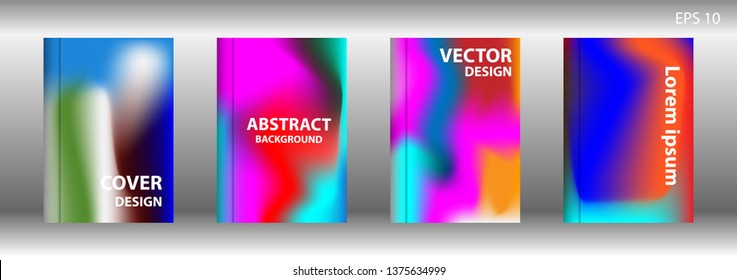 Gradient mesh abstract background. Blurred bright colors mesh background. Trendy creative vector. Intense blank Holographic spectrum gradient for cover - Vector 
