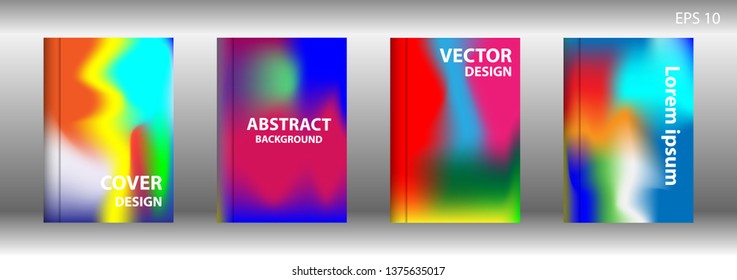 Gradient mesh abstract background. Blurred bright colors mesh background. Trendy creative vector. Intense blank Holographic spectrum gradient for cover - Vector 