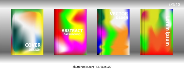 Gradient mesh abstract background. Blurred bright colors mesh background. Trendy creative vector. Intense blank Holographic spectrum gradient for cover - Vector 