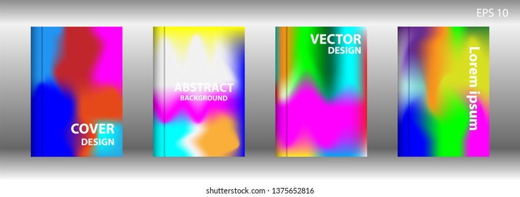 Gradient mesh abstract background. Blurred bright colors mesh background. Trendy creative vector. Intense blank Holographic spectrum gradient for cover - Vector 